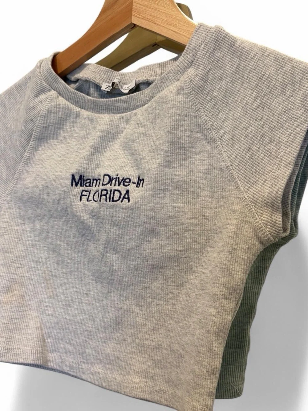 Zara 'Miami Drive-In FLORIDA Crop Top Small - Picture 4 of 6